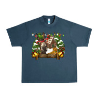 Midnight Navy christmas donkey candy house Urban Heavy Tee - BarkalooDesign