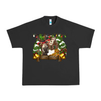 Pigment Black christmas donkey candy house Urban Heavy Tee - BarkalooDesign