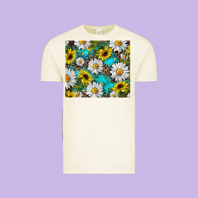 Vintage Tee Daisy and sunflower