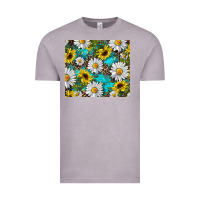 Vintage Zinc Daisy and sunflower Vintage Tee - RanaPortraitStore