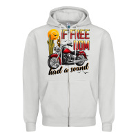 Dove Grey if freedom had a sound Zipper Hoodie - JahusDesignShop