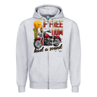 Heather Grey if freedom had a sound Zipper Hoodie - JahusDesignShop