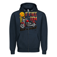 Navy if freedom had a sound Zipper Hoodie - JahusDesignShop