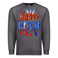 Charcoal Heather boom bitch get out the way Premium Sweatshirt - NancyCooperArtShop