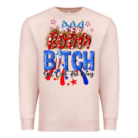 Pale Pink boom bitch get out the way Premium Sweatshirt - NancyCooperArtShop