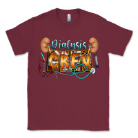 Burgundy dialysis crew Classic Tee - CowhideDigitalArt