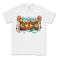 White dialysis crew Classic Tee - CowhideDigitalArt