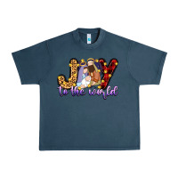 Midnight Navy joy to the world Urban Heavy Tee - Zillion Design Studio