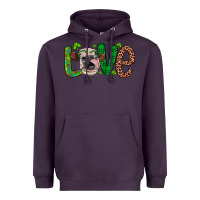Plum Western St. Patrick's Day Love Cow Heavyweight Hoodie - Artiststas