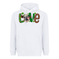 White Western St. Patrick's Day Love Cow Heavyweight Hoodie - Artiststas