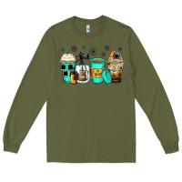Army Green photography coffee cups Long Sleeve Tee - Zillion Design Studio