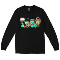 Black photography coffee cups Long Sleeve Tee - Zillion Design Studio