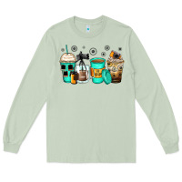 Matcha photography coffee cups Long Sleeve Tee - Zillion Design Studio