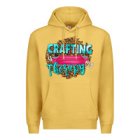 Antique Gold crafting is my therapy Premium Hoodie - NancyCooperArtShop
