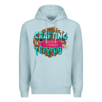 Blue Mist crafting is my therapy Premium Hoodie - NancyCooperArtShop