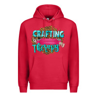 Cardinal crafting is my therapy Premium Hoodie - NancyCooperArtShop