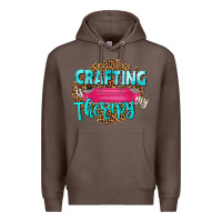 Coffee crafting is my therapy Premium Hoodie - NancyCooperArtShop