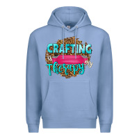 Colony Blue crafting is my therapy Premium Hoodie - NancyCooperArtShop