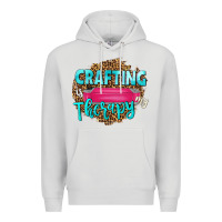 Dove Grey crafting is my therapy Premium Hoodie - NancyCooperArtShop