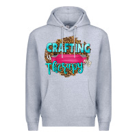 Heather Grey crafting is my therapy Premium Hoodie - NancyCooperArtShop