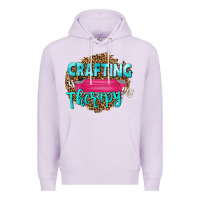 Lilac crafting is my therapy Premium Hoodie - NancyCooperArtShop