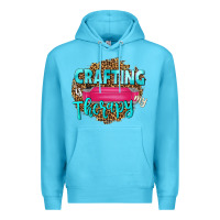 Ocean Blue crafting is my therapy Premium Hoodie - NancyCooperArtShop