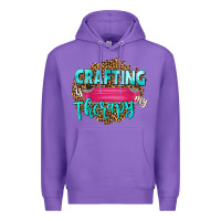 Purple crafting is my therapy Premium Hoodie - NancyCooperArtShop