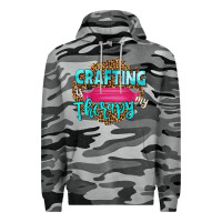 Slate Camo crafting is my therapy Premium Hoodie - NancyCooperArtShop