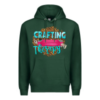 Sports Green crafting is my therapy Premium Hoodie - NancyCooperArtShop