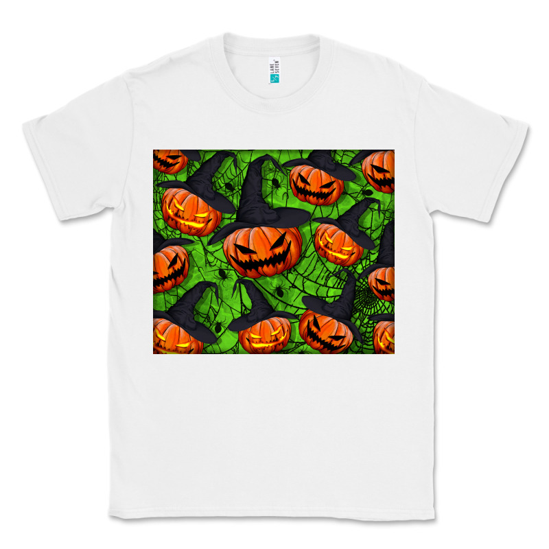 Halloween Pumpkin Mouse Pad Classic Tee by BundleAndBundleShop | Teevron