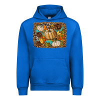 Cobalt fall pumpkin background Urban Hoodie - BundleAndBundleShop