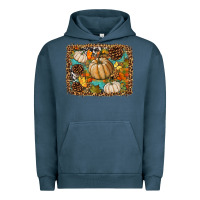 Pigment Midnight Navy fall pumpkin background Urban Hoodie - BundleAndBundleShop