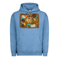 Pigment Pebble Blue fall pumpkin background Urban Hoodie - BundleAndBundleShop
