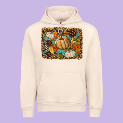 Fall Pumpkin Background Urban Hoodie Designed By Bundleandbundleshop