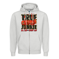 Dove Grey true crime junkie all day every day Zipper Hoodie - JahusDesignShop