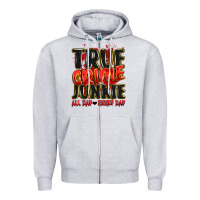 Heather Grey true crime junkie all day every day Zipper Hoodie - JahusDesignShop