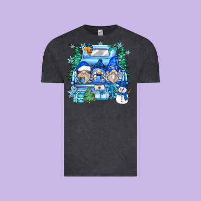 Snowman Gnome Truck Vintage Tee Designed By Zillion Design Studio