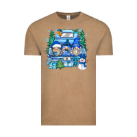 Vintage Coffee snowman gnome truck Vintage Tee - Zillion Design Studio