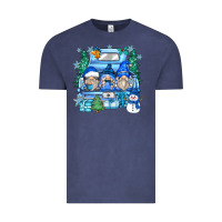 Vintage Denim snowman gnome truck Vintage Tee - Zillion Design Studio