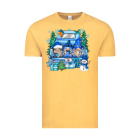 Vintage Mustard snowman gnome truck Vintage Tee - Zillion Design Studio