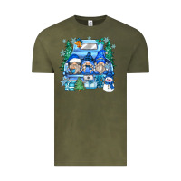 Vintage Olive snowman gnome truck Vintage Tee - Zillion Design Studio