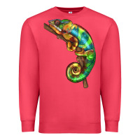 Cardinal Chameleon Lizard Illustrations Premium Sweatshirt - LillyAllenDesigns
