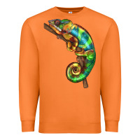 Carrot Chameleon Lizard Illustrations Premium Sweatshirt - LillyAllenDesigns