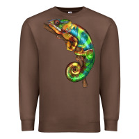 Chestnut Chameleon Lizard Illustrations Premium Sweatshirt - LillyAllenDesigns