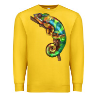Lemon Chameleon Lizard Illustrations Premium Sweatshirt - LillyAllenDesigns