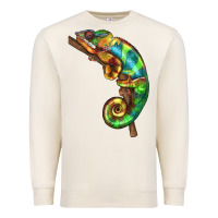 Sandshell Chameleon Lizard Illustrations Premium Sweatshirt - LillyAllenDesigns
