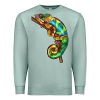 Seafoam Chameleon Lizard Illustrations Premium Sweatshirt - LillyAllenDesigns