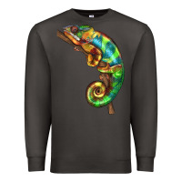 Smoke Chameleon Lizard Illustrations Premium Sweatshirt - LillyAllenDesigns