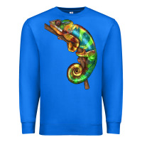 True Royal Chameleon Lizard Illustrations Premium Sweatshirt - LillyAllenDesigns