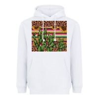 White cactus serape Heavyweight Hoodie - AdoDesignShop